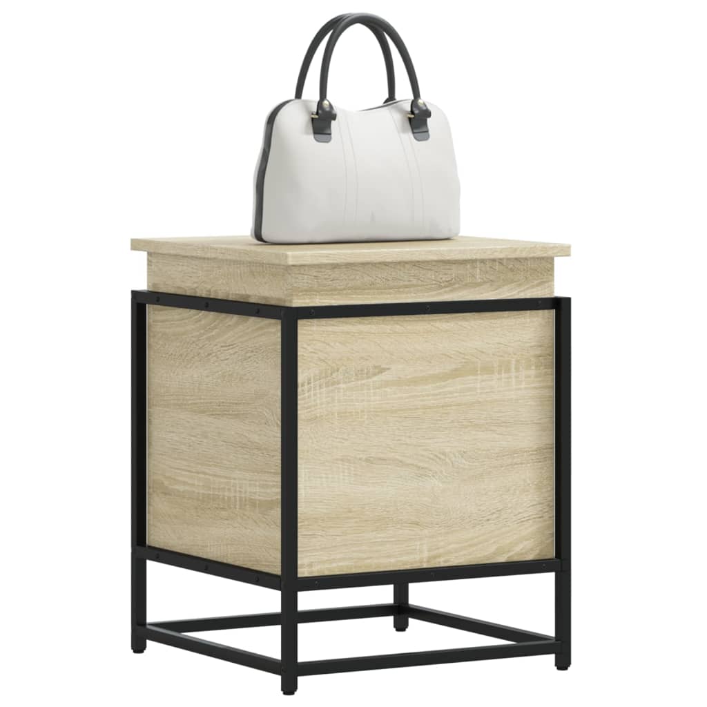 Caja de almacenamiento Vidaxl con tapa 40x40x51.5 cm de madera procesada Sonoma Oak