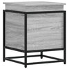 Caja de almacenamiento de Vidaxl con tapa 40x40x51.5 cm de madera procesada Sonoma gris