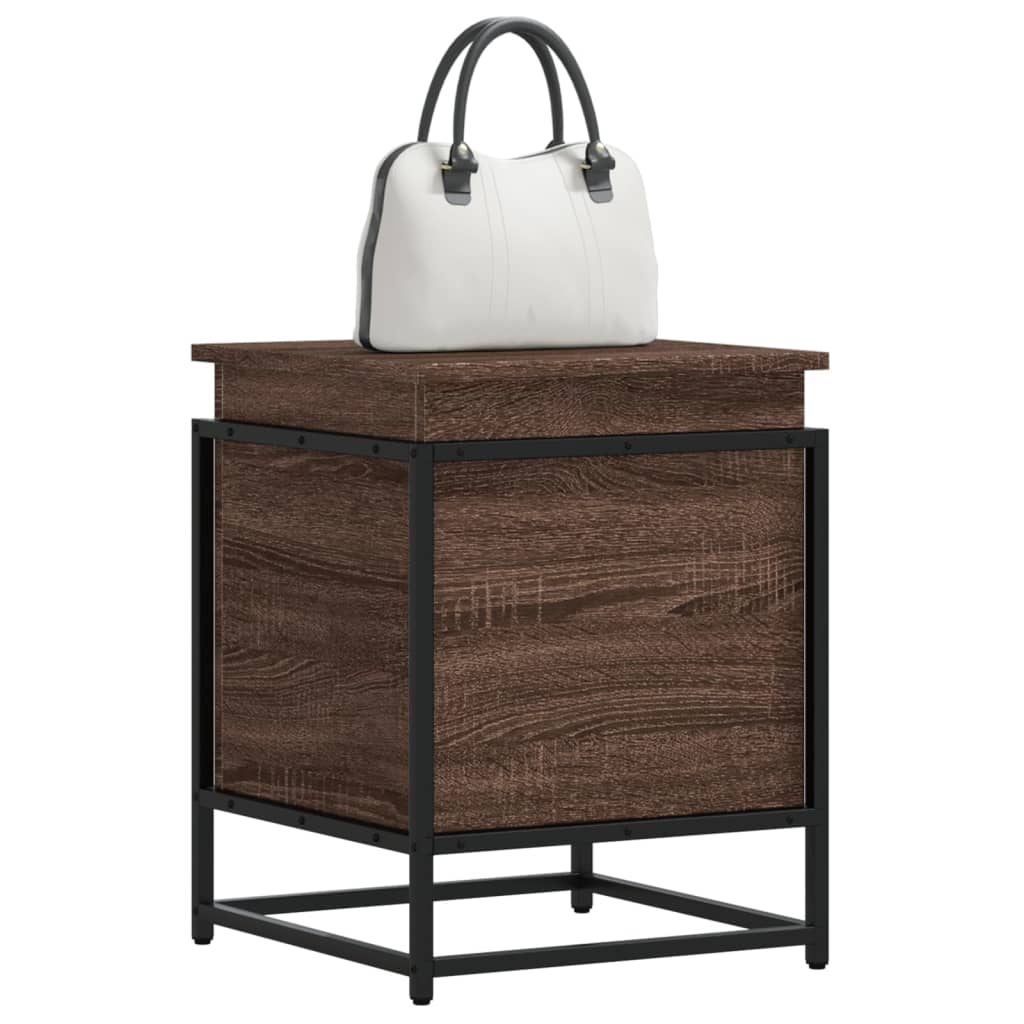 Casella di archiviazione Vidaxl con coperchio 40x40x51,5 cm rovere marrone legno trasformato
