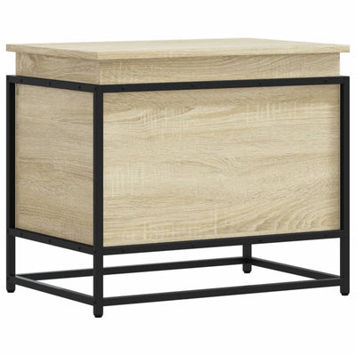 Vidaxl storage box with lid 60x40x51.5 cm processed wood sonoma oak