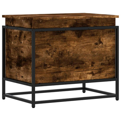 Vidaxl storage box with lid 60x40x51.5 cm Properted wood Smoked oak