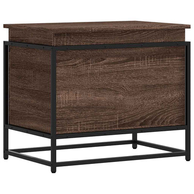 VidaXL Storage box with lid 60x40x51.5 cm processed wood brown oak