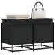 VidaXL Storage box with lid 80x40x51.5 cm processed wood black