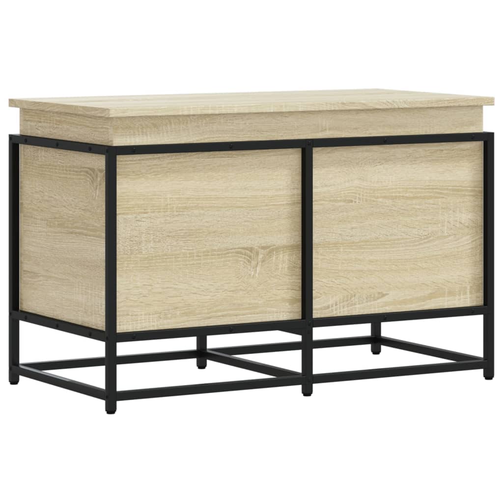 Caja de almacenamiento Vidaxl con tapa 80x40x51.5 cm de madera procesada Sonoma Oak