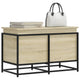 Caja de almacenamiento Vidaxl con tapa 80x40x51.5 cm de madera procesada Sonoma Oak