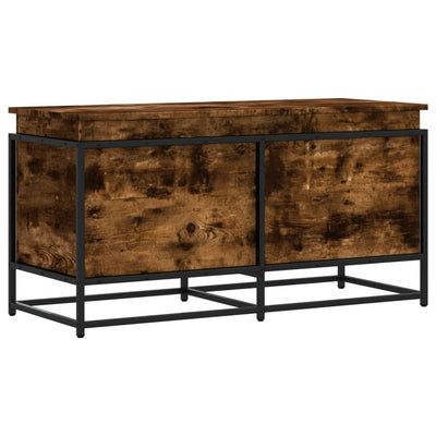 Vidaxl Storage box with lid 100x40x51.5 cm Properted wood Smoked oak