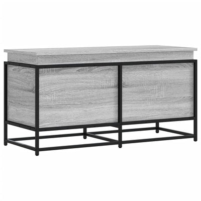 VidaXL Storage box with lid 100x40x51.5 cm processed wood gray sonoma