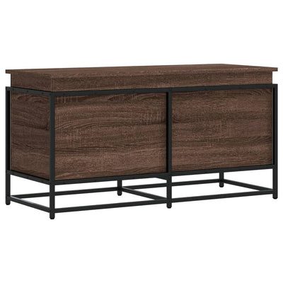 VidaXL Storage box with lid 100x40x51.5 cm processed wood brown oak