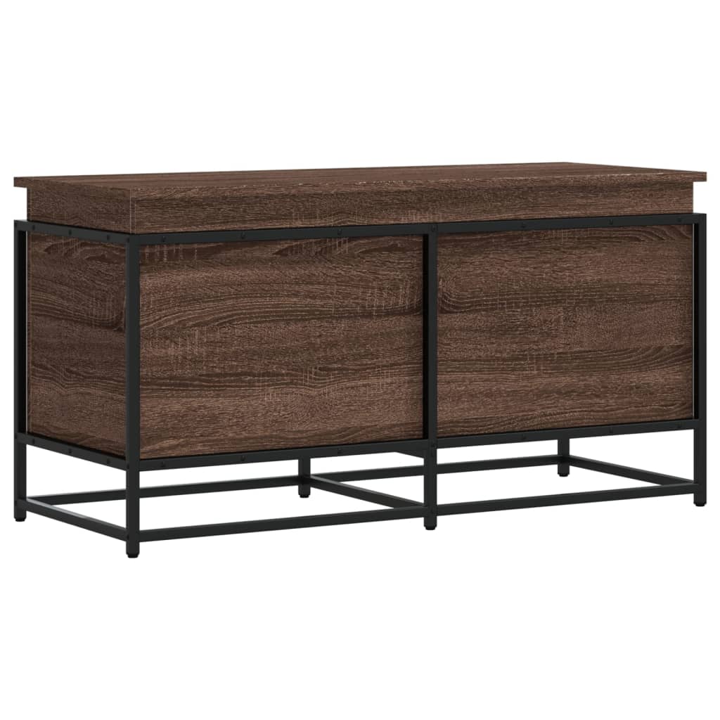 Casella di archiviazione Vidaxl con coperchio 100x40x51,5 cm rovere marrone legno trasformato