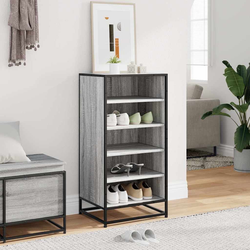 Vidaxl Shoe Rack 48x38x97.5 cm Color de roble de sonoma de madera procesada