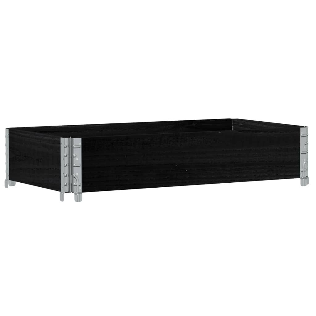 VidaXL Plantenbak 100x50 cm massief grenenhout zwart