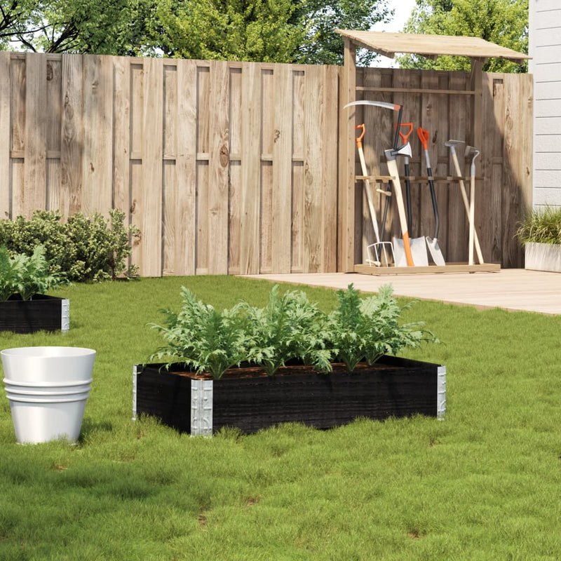 Vidaxl Planning Box da 100x50 cm Pino solido nero