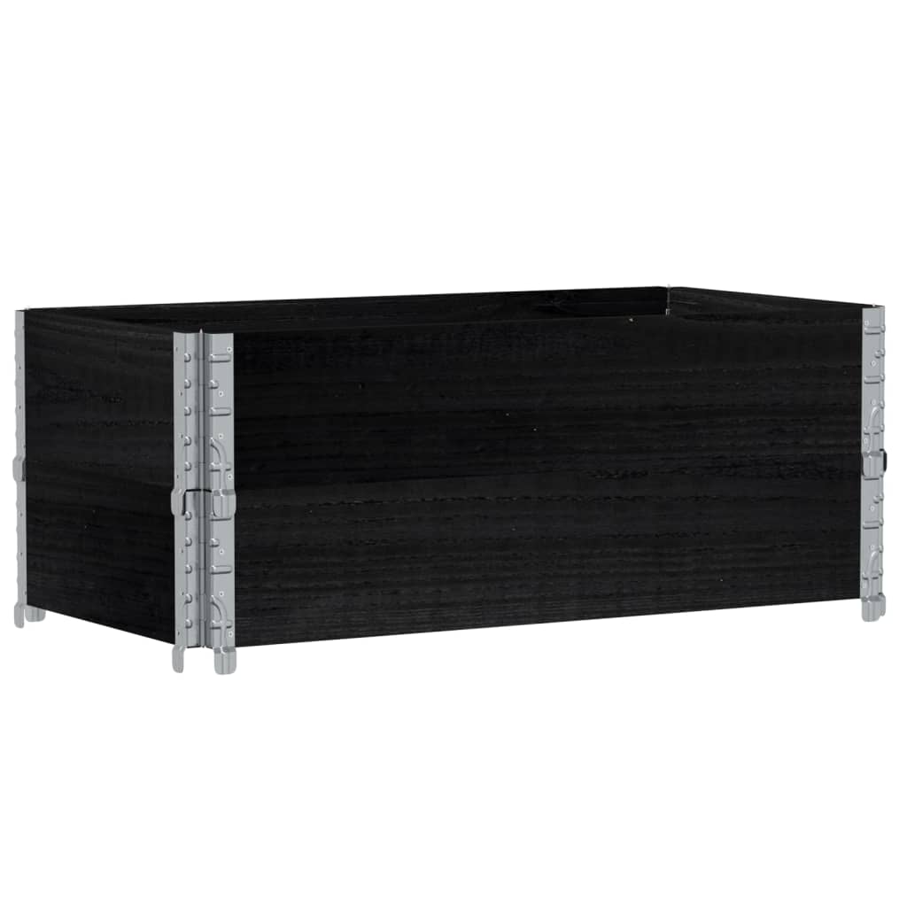Vidaxl Planning Box da 100x50 cm Pino solido nero