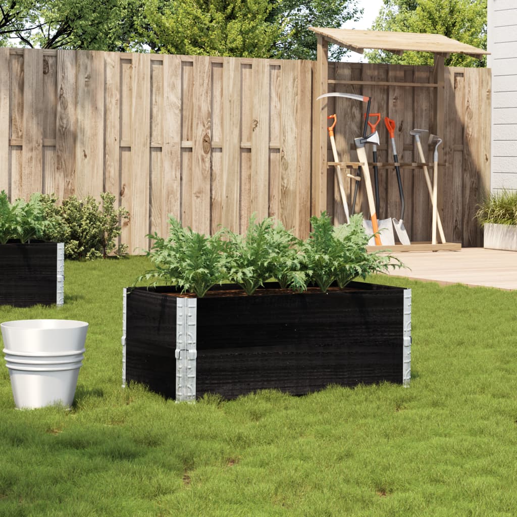 Vidaxl Planning Box da 100x50 cm Pino solido nero