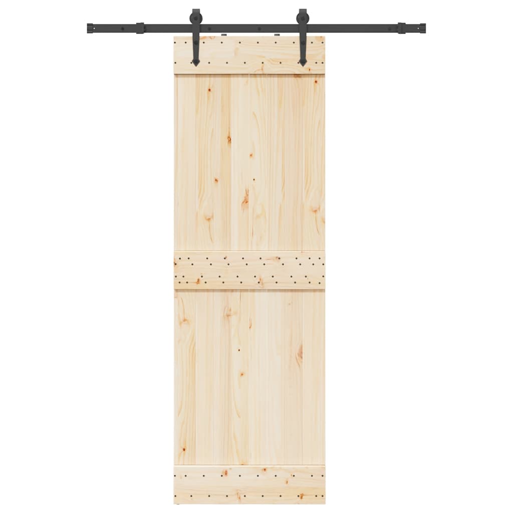 Caja Vidaxl con piezas para puerta corredera de 152.5 cm de acero negro