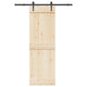 Caja Vidaxl con piezas para puerta corredera de 152.5 cm de acero negro