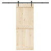 Caja Vidaxl con piezas para puerta corredera de 213.5 cm de acero negro
