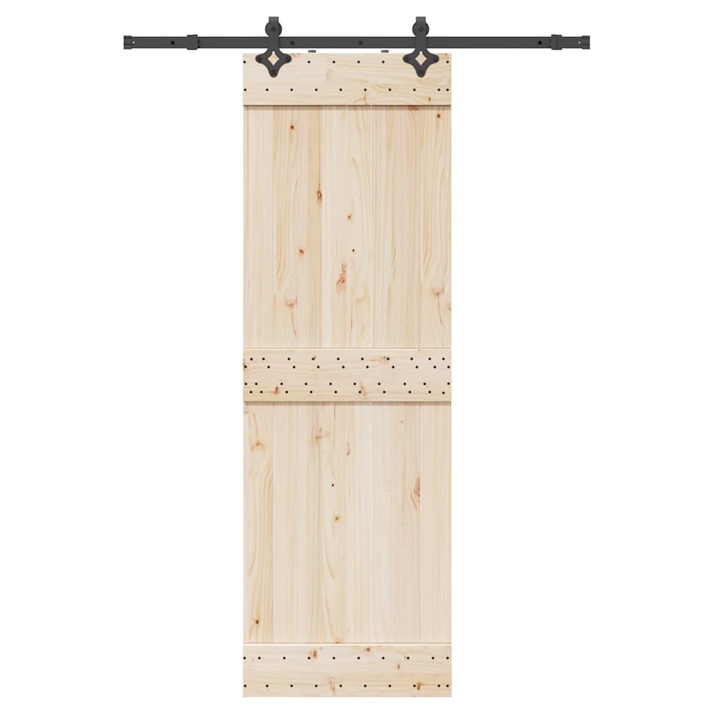 Caja Vidaxl con piezas para puerta corredera de 152.5 cm de acero negro