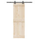 Caja Vidaxl con piezas para puerta corredera de 152.5 cm de acero negro