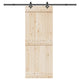 Caja Vidaxl con piezas para puerta corredera de 213.5 cm de acero negro