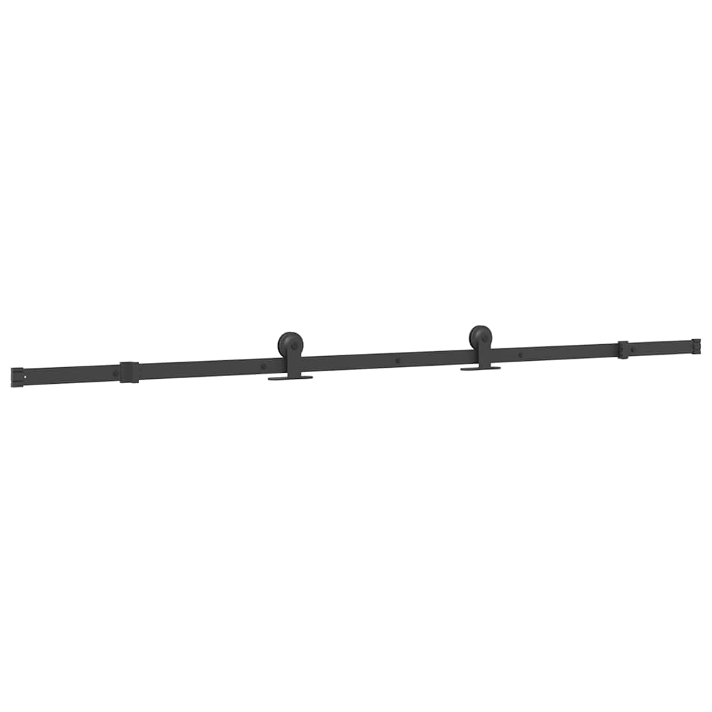 Caja vidaxxl con piezas para puerta corredera 213,5 cm acero negro