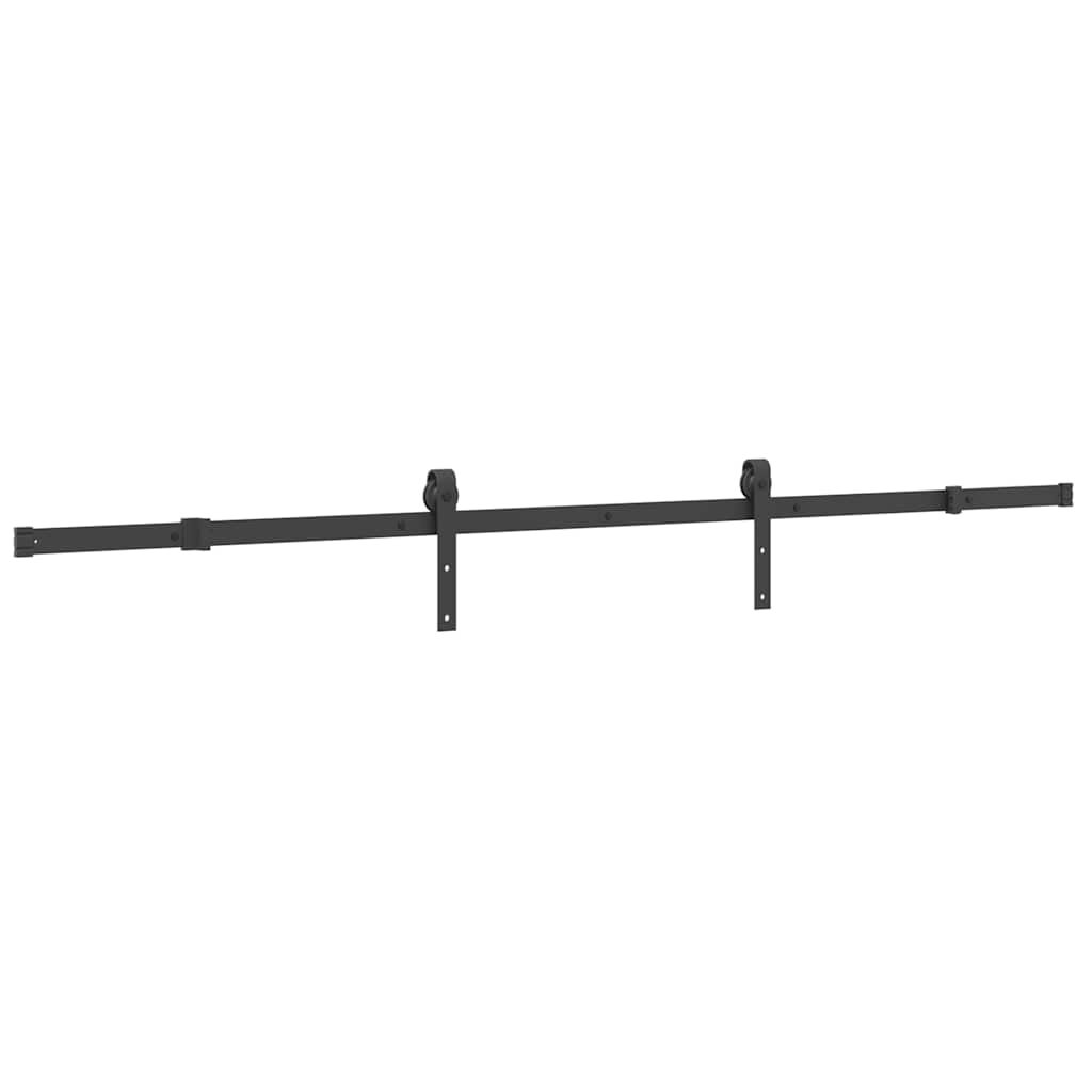 Caja Vidaxl con piezas para puerta corredera de 213.5 cm de acero negro