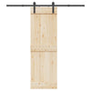 Caja Vidaxl con piezas para puerta corredera de 200 cm de acero negro