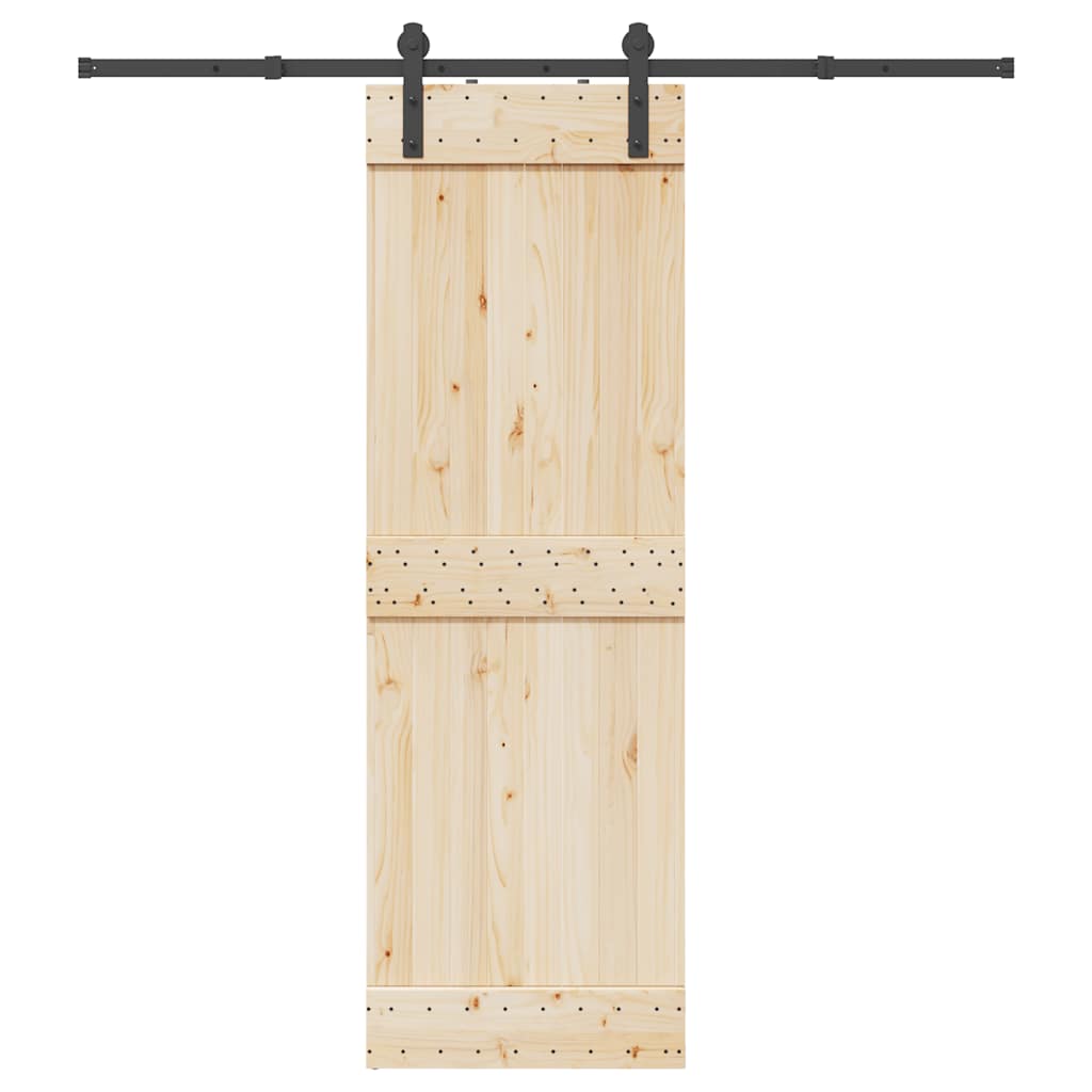 Caja Vidaxl con piezas para puerta corredera de 200 cm de acero negro
