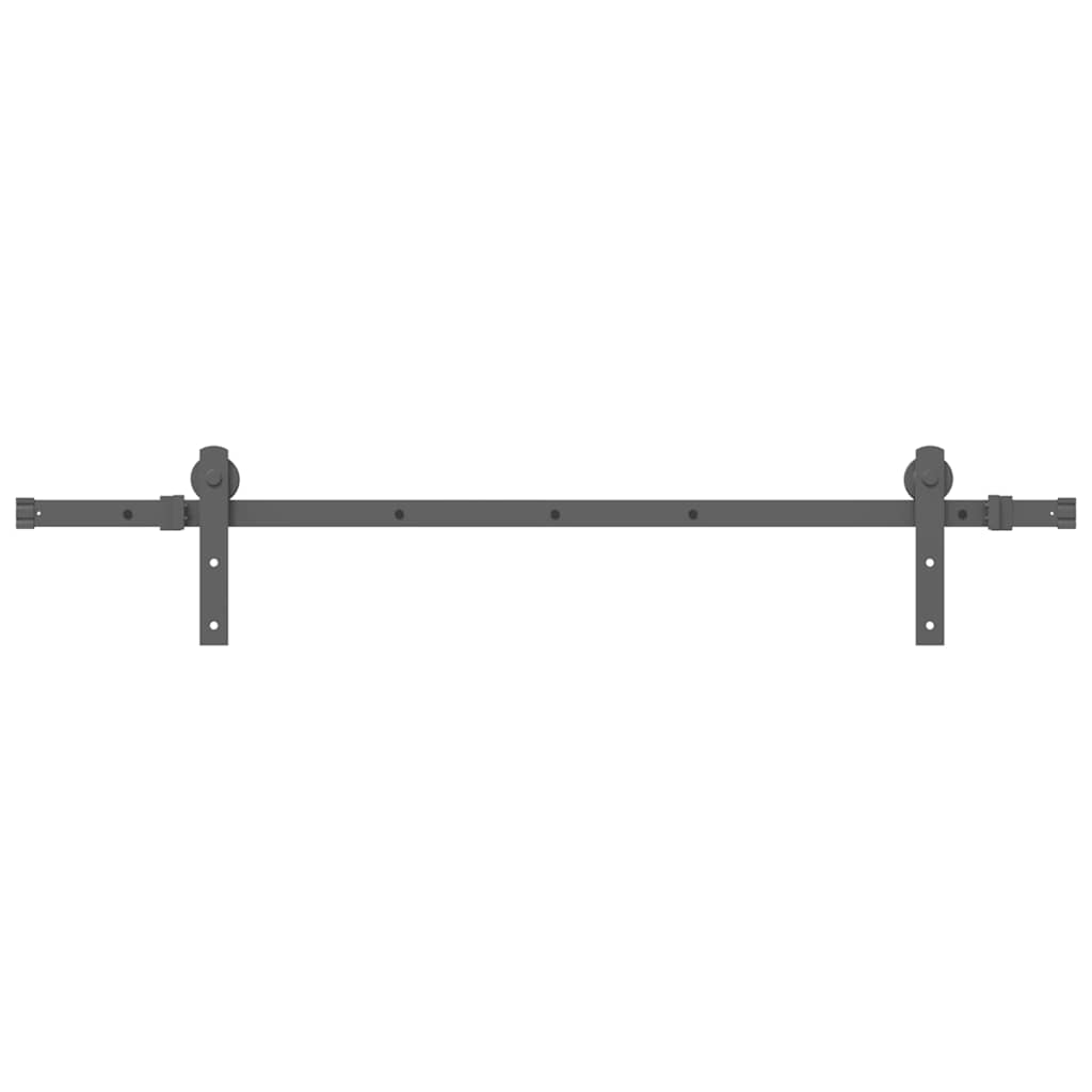 Caja Vidaxl con piezas para puerta corredera de 152 cm de acero negro