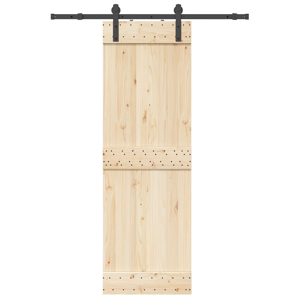 Caja Vidaxl con piezas para puerta corredera de 152 cm de acero negro