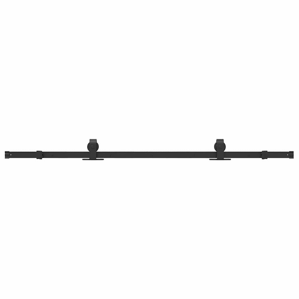 Caja Vidaxl con piezas para puerta corredera de 183 cm de acero negro