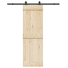 Caja Vidaxl con piezas para puerta corredera de 183 cm de acero negro