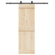 Caja Vidaxl con piezas para puerta corredera de 183 cm de acero negro