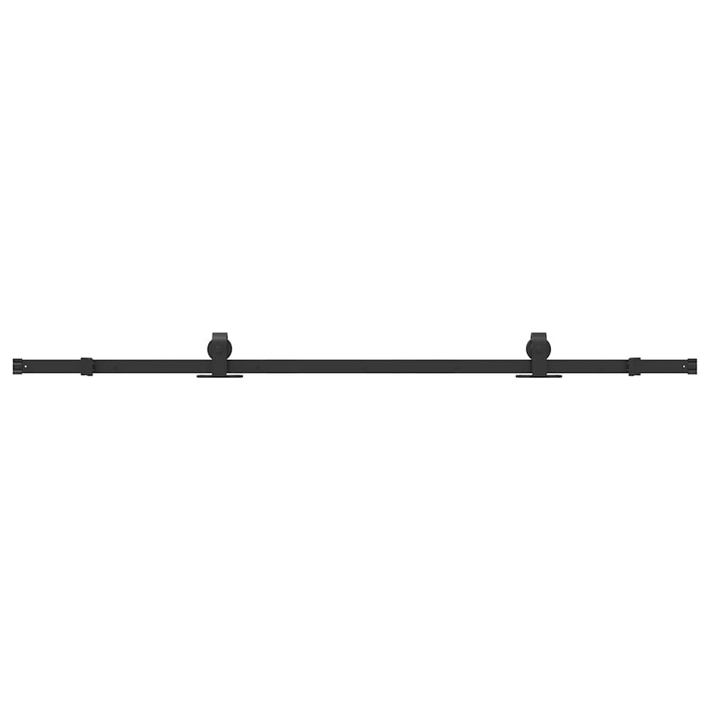 Caja Vidaxl con piezas para puerta corredera de 200 cm de acero negro