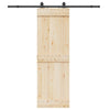 Caja Vidaxl con piezas para puerta corredera de 200 cm de acero negro