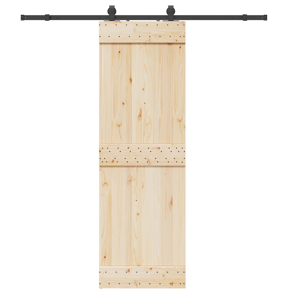 Caja Vidaxl con piezas para puerta corredera de 200 cm de acero negro