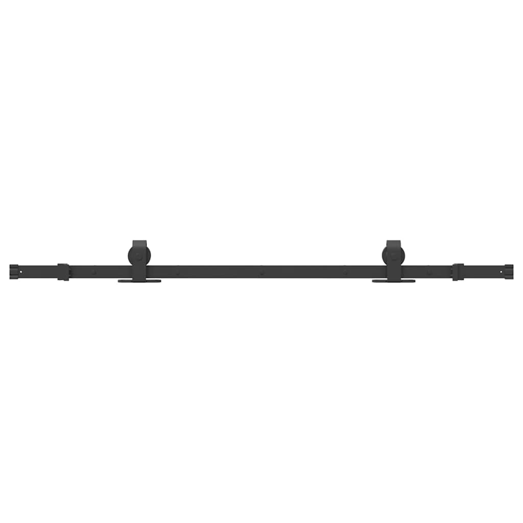 Caja Vidaxl con piezas para puerta corredera de 152.5 cm de acero negro