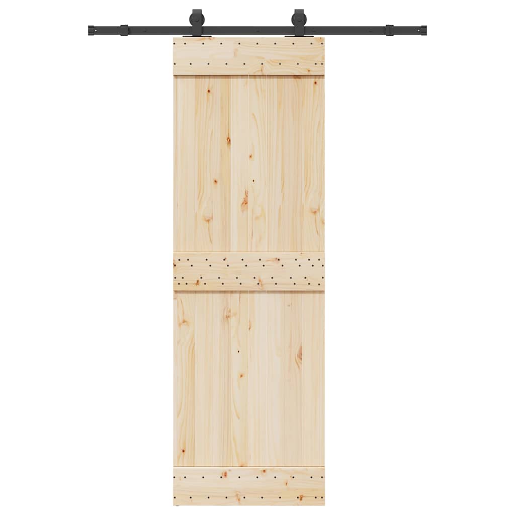 Caja Vidaxl con piezas para puerta corredera de 152.5 cm de acero negro