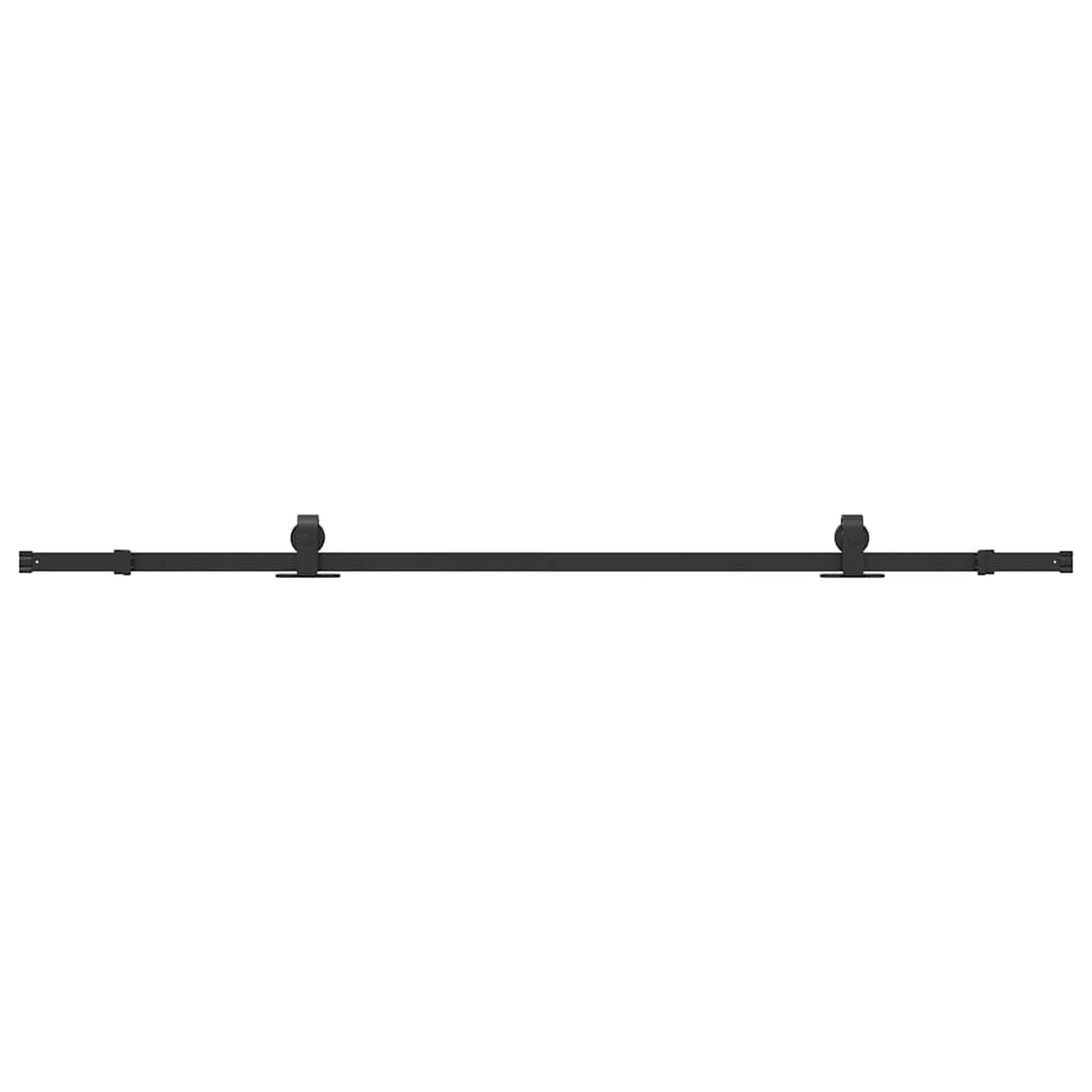 Caja Vidaxl con piezas para puerta corredera de 213 cm de acero negro
