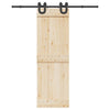 Caja Vidaxl con piezas para puerta corredera de 183 cm de acero negro