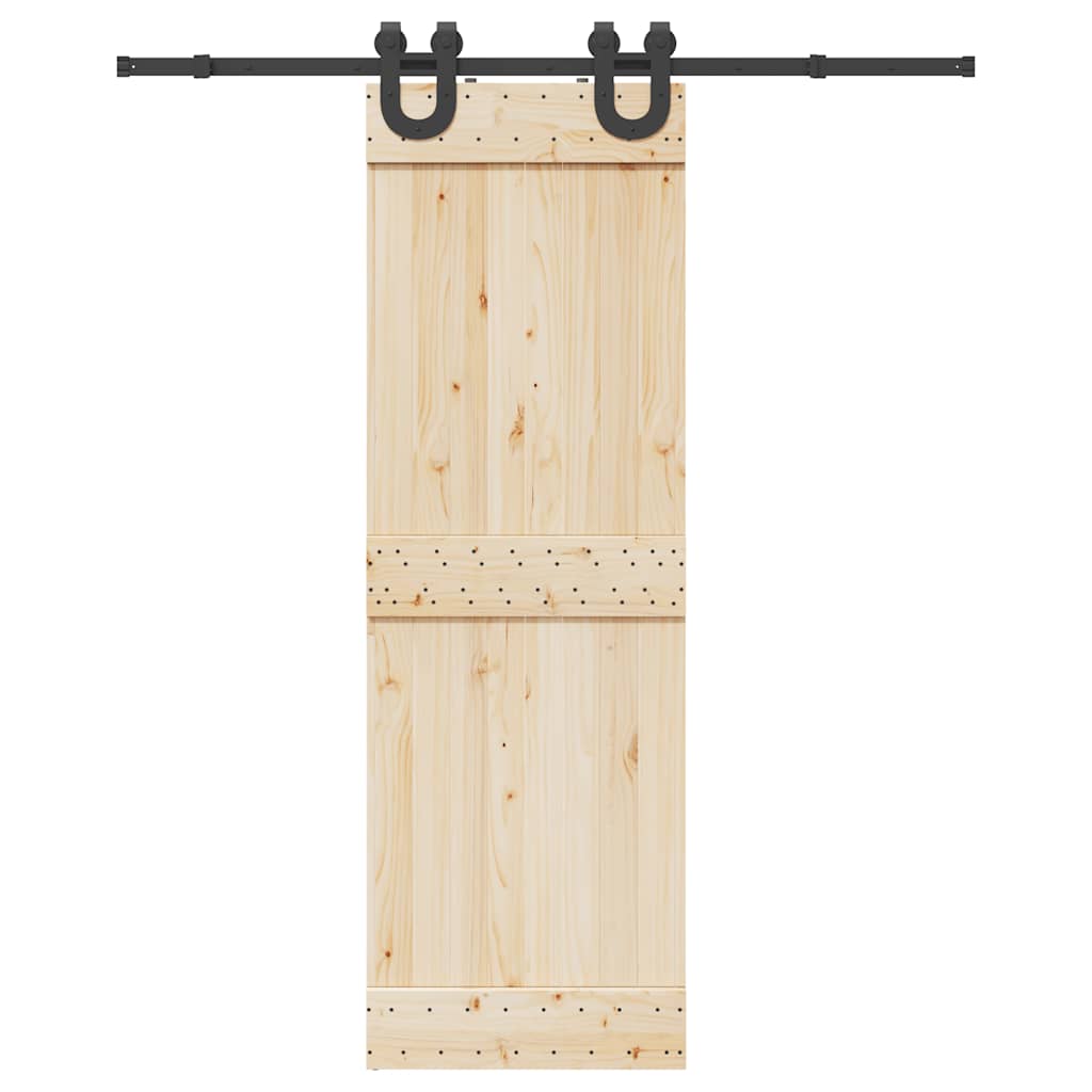 Caja Vidaxl con piezas para puerta corredera de 183 cm de acero negro