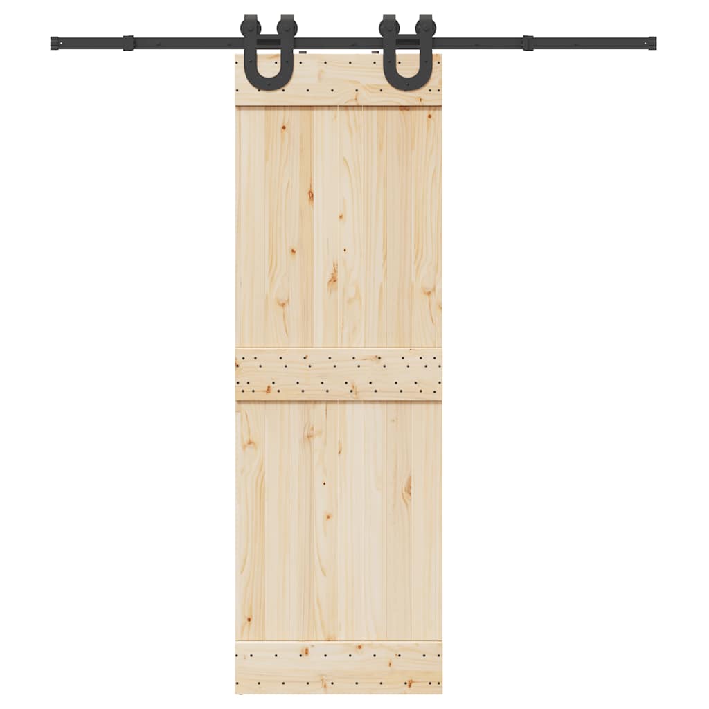 Caja Vidaxl con piezas para puerta corredera de 200 cm de acero negro