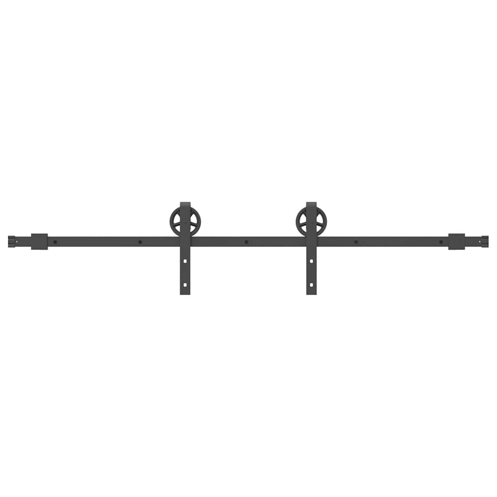 Caja Vidaxl con piezas para puerta corredera de 183 cm de acero negro