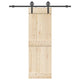 Caja Vidaxl con piezas para puerta corredera de 183 cm de acero negro