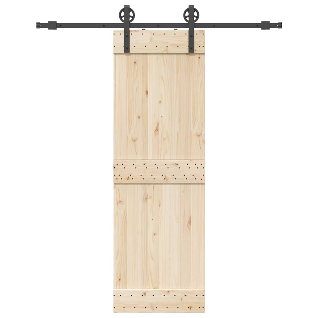 Caja Vidaxl con piezas para puerta corredera de 183 cm de acero negro
