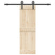 Caja Vidaxl con piezas para puerta corredera de 200 cm de acero negro
