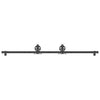 Caja Vidaxl con piezas para puerta corredera de 183 cm de acero negro