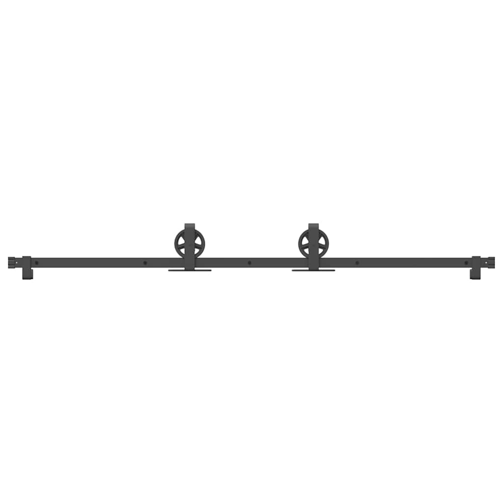 Caja Vidaxl con piezas para puerta corredera de 183 cm de acero negro