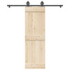 Caja Vidaxl con piezas para puerta corredera de 183 cm de acero negro