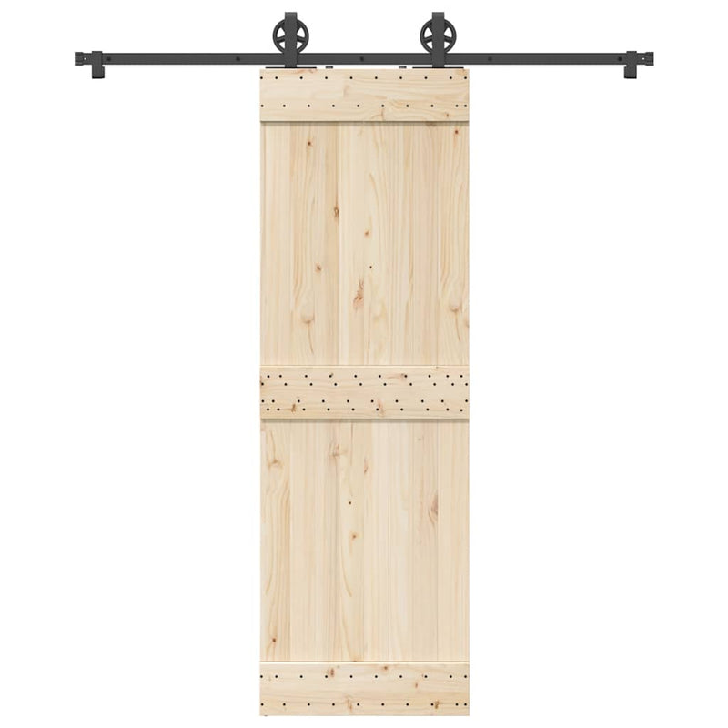 Caja Vidaxl con piezas para puerta corredera de 183 cm de acero negro